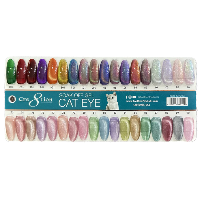 Cre8tion Cat Eye Color Chart 36 colores (#01 - #36)