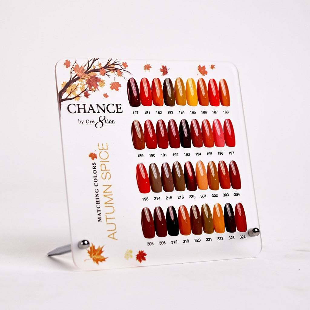 Chance Counter Display Color Chart - Fall Collection | C8 – C8 Nail Supply