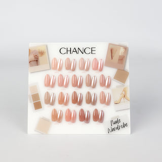 Chance Counter Display Color Chart - Nude Wardrobe Collection 18 colors - C8 Nail SupplyCre8tion37317