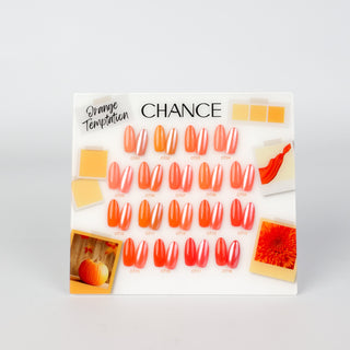 Chance Counter Display Color Chart - Orange Temptation Collection 18 colors - C8 Nail SupplyCre8tion37314