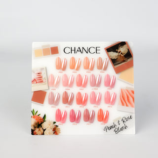 Chance Counter Display Color Chart - Peach & Rose Blush Collection 18 colors - C8 Nail SupplyCre8tion37310
