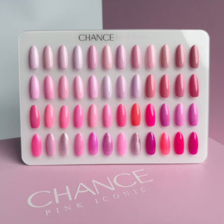 Chance Counter Display Color Chart - Pink Iconic Collection 48 colors - C8 Nail SupplyCre8tion37301