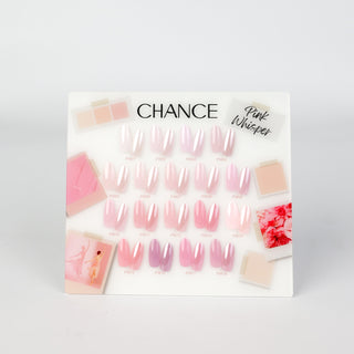 Chance Counter Display Color Chart - Pink Whisper Collection 18 colors - C8 Nail SupplyCre8tion37283