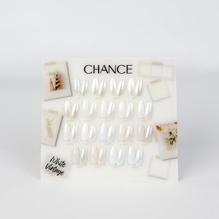 Chance Counter Display Color Chart - White Vintage Collection 18 colors - C8 Nail SupplyCre8tion37311
