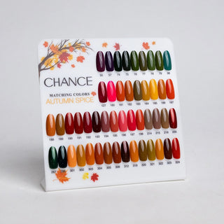 Chance Counter Display Color Chart - Autumn Spice Collection 48 Colors