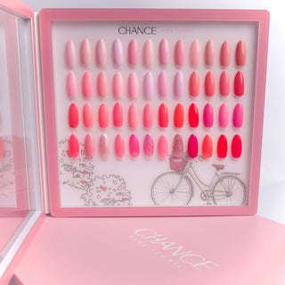 Chance Pink Iconic Collection 0.5oz - 48 Colors w/ 1 Color Booklet, 1 Color Board & 24 Cre8tion Base Coat 0.5oz - C8 Nail SupplyCre8tion38027