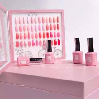 Chance Pink Iconic Collection 0.5oz - 48 Colors w/ 1 Color Booklet, 1 Color Board & 24 Cre8tion Base Coat 0.5oz - C8 Nail SupplyCre8tion38027