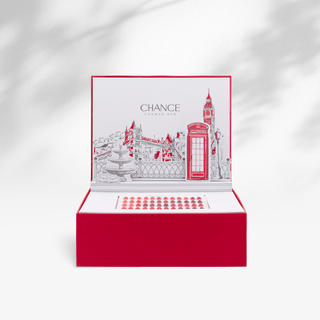 Chance Red London Collection 0.5oz - 48 Colors w/ 1 Color Booklet, 1 Color Board & 1 Cre8tion Polka Dot Filing Machine - C8 Nail SupplyCre8tion38028