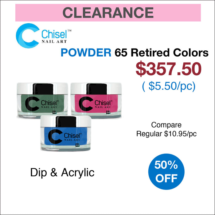 Chisel Full Set - Powder 2oz - 65 Retired Colors