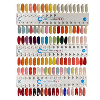 Chisel Solid - Color Chart Tip 100 Colors (01 - 100) - C8 Nail SupplyChisel
