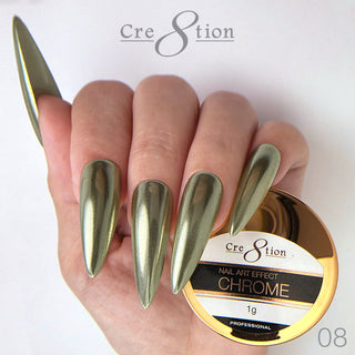 Cre8tion Chrome Nail Art Effect 1g - 08 Champagne