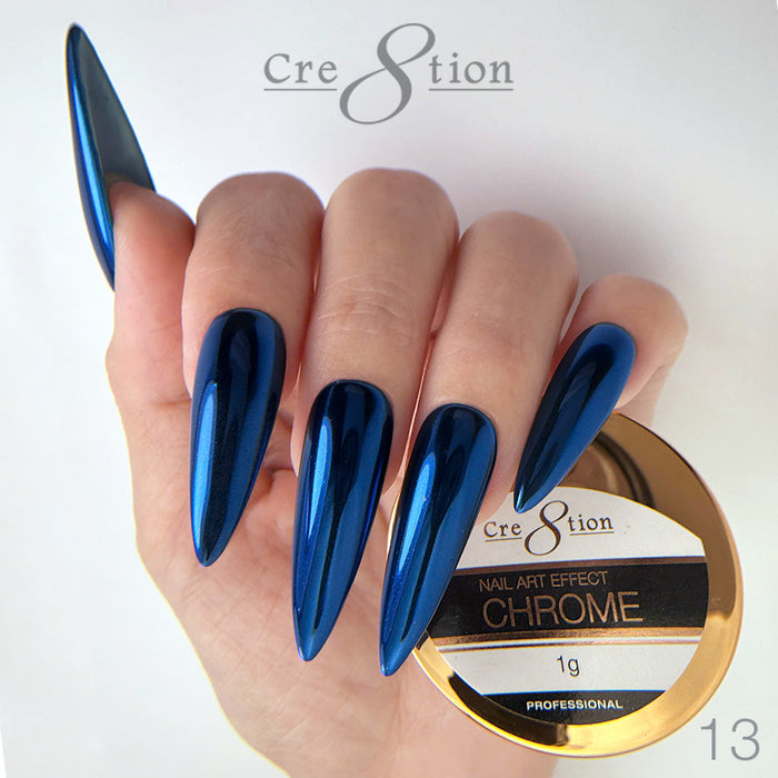 Cre8tion Chrome Nail Art Effect 1g - 13 Deep Blue