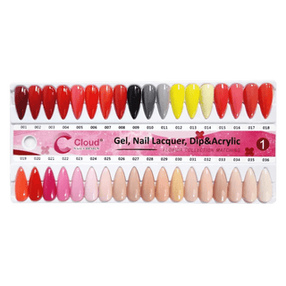 Cloud Nail Design - Florida Collection - Full set Dipping Powder 2oz 120 colors w/ 1 set color board - C8 Nail SupplyCloud