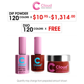Cloud Nail Design - Florida Collection - Full Set Dipping Powder 2oz 120 Colors - Buy 1 Get 1 Set Duo 120 Colors Free