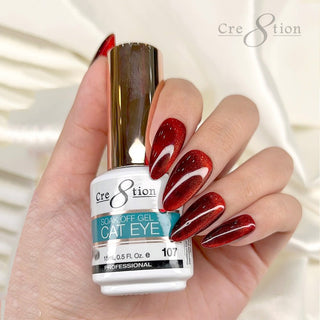 Cre8tion Cat Eye Gel 0.5oz - 36 Colors Board 3 (73 - 108) w/ 1 Round Shape Magnet, 1 Magnet Duo & 1 Color Chart - C8 Nail SupplyCre8tion