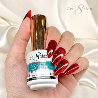 Cre8tion Cat Eye Gel 0.5oz - 36 Colors Board 3 (73 - 108) w/ 1 Round Shape Magnet, 1 Magnet Duo & 1 Color Chart - C8 Nail SupplyCre8tion