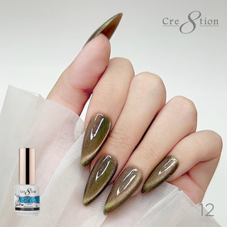 Cre8tion Cat Eye Gel 0.5oz - 36 Colors Board 4 (109 - 126) Mystical Collection (127 - 138) & Saphire Cat Eye (139 - 144) w/ 1 Round Shape Magnet, 1 Magnet Duo & 1 Color Chart - C8 Nail SupplyCre8tion