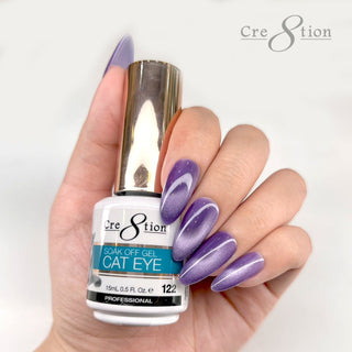 Cre8tion Cat Eye Gel 0.5oz - 36 Colors Board 4 (109 - 126) Mystical Collection (127 - 138) & Saphire Cat Eye (139 - 144) w/ 1 Round Shape Magnet, 1 Magnet Duo & 1 Color Chart - C8 Nail SupplyCre8tion