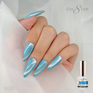 Cre8tion Cat Eye Gel 0.5oz - 36 Colors Board 4 (109 - 126) Mystical Collection (127 - 138) & Saphire Cat Eye (139 - 144) w/ 1 Round Shape Magnet, 1 Magnet Duo & 1 Color Chart - C8 Nail SupplyCre8tion