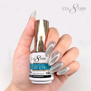 Cre8tion Cat Eye Gel 0.5oz - 36 Colors Board 4 (109 - 126) Mystical Collection (127 - 138) & Saphire Cat Eye (139 - 144) w/ 1 Round Shape Magnet, 1 Magnet Duo & 1 Color Chart - C8 Nail SupplyCre8tion