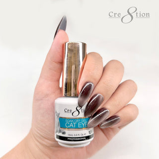 Cre8tion Cat Eye Gel 0.5oz - 36 Colors Board 4 (109 - 126) Mystical Collection (127 - 138) & Saphire Cat Eye (139 - 144) w/ 1 Round Shape Magnet, 1 Magnet Duo & 1 Color Chart - C8 Nail SupplyCre8tion