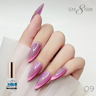 Cre8tion Cat Eye Gel 0.5oz - 36 Colors Board 4 (109 - 126) Mystical Collection (127 - 138) & Saphire Cat Eye (139 - 144) w/ 1 Round Shape Magnet, 1 Magnet Duo & 1 Color Chart - C8 Nail SupplyCre8tion
