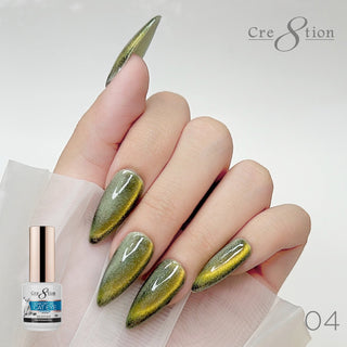 Cre8tion Cat Eye Gel 0.5oz - 36 Colors Board 4 (109 - 126) Mystical Collection (127 - 138) & Saphire Cat Eye (139 - 144) w/ 1 Round Shape Magnet, 1 Magnet Duo & 1 Color Chart - C8 Nail SupplyCre8tion