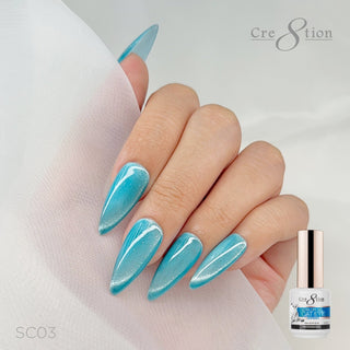 Cre8tion Cat Eye Gel 0.5oz - 36 Colors Board 4 (109 - 126) Mystical Collection (127 - 138) & Saphire Cat Eye (139 - 144) w/ 1 Round Shape Magnet, 1 Magnet Duo & 1 Color Chart - C8 Nail SupplyCre8tion