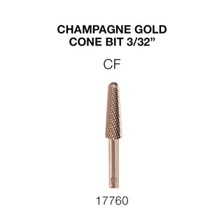 Cre8tion Champagne Gold Cone Bit 3/32" - C8 Nail SupplyCre8tion17760