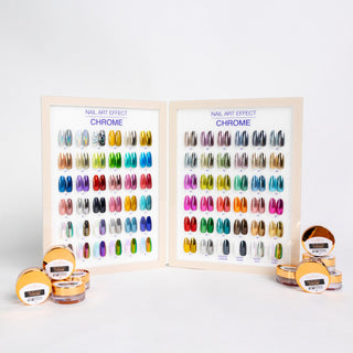 Cre8tion Chrome Nail Art Effect 1g - Full set 72 Colors - C8 Nail SupplyCre8tion