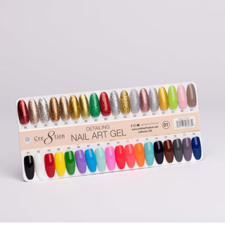 Cre8tion Color Chart - Detailing Nail Art Gel - C8 Nail SupplyCre8tion37221