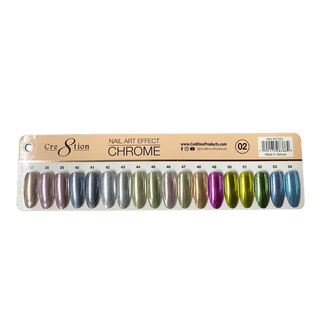 Cre8tion Color Chart - Nail Art Effect Chrome - C8 Nail SupplyCre8tion37250