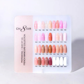 Cre8tion Counter Display Color Chart - French Collection - C8 Nail SupplyCre8tion37257