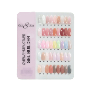 Cre8tion Counter Display Color Chart - Overlay/Builder Gel 45 Colors - C8 Nail SupplyCre8tion37262