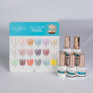 Cre8tion Counter Display Color Chart - Pearl Collection 18 colors - C8 Nail SupplyCre8tion37276