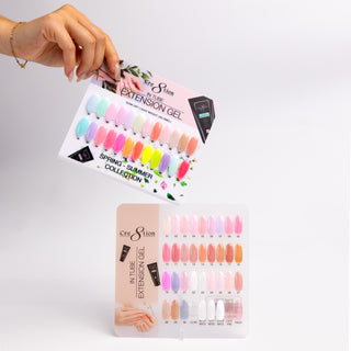 Cre8tion Counter Display Color Chart - Poly Gel - Extension Gel In Tube 24 colors (37 - 60) Spring - Summer Collection - C8 Nail SupplyCre8tion37287