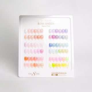 Cre8tion Counter Display - Hema Free Semi - Sheer Collection 72 colors - C8 Nail SupplyCre8tion37280