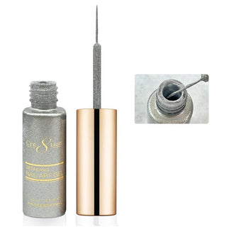 Cre8tion Detailing Nail Art Gel 0.33oz 73 Under Flashlight Silver - C8 Nail SupplyCre8tion0916-3681