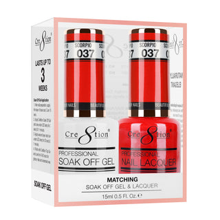 Cre8tion Matching Sets - 037 Scorpio duo gel and lacquer set