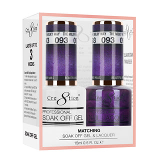 Cre8tion Matching Sets - 093 The Milky Way (Shimmery) duo gel and lacquer set