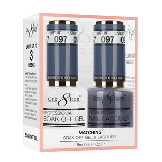 Cre8tion Matching Sets - 097 Hustlin' duo gel and lacquer set