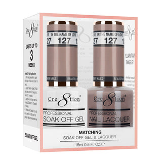 Cre8tion Matching Sets - 127 In The Name Of Love duo gel and lacquer set