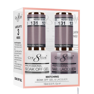 Cre8tion Matching Sets - 131 History is Ours duo gel and lacquer set