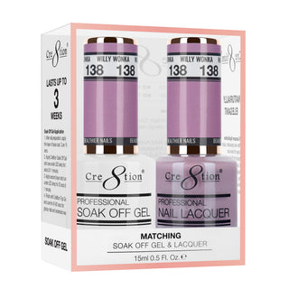 Cre8tion Matching Sets - 138 Willy Wonka duo gel and lacquer set