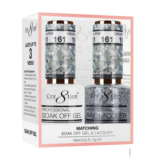 Cre8tion Matching Sets - 161 Cinderella's Slipper duo gel and lacquer set