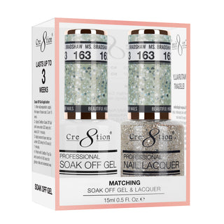 Cre8tion Matching Sets - 163 Ms. BRADSHAW duo gel and lacquer set