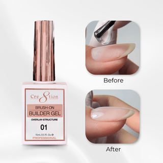 Cre8tion Gel Collection - Overlay/ Brush on Builder 0.5oz 01 Clear - C8 Nail SupplyCre8tion0916-2224
