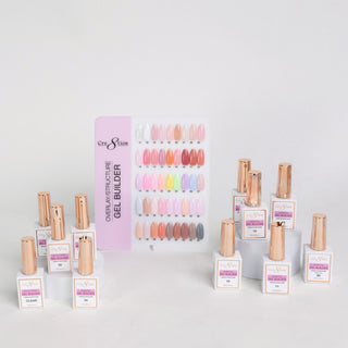 Cre8tion Gel Collection - Overlay/ Brush on Builder 0.5oz - Full Set 45 Colors w/ 1 Acrylic Booklet & 1 Counter Display - C8 Nail SupplyCre8tion
