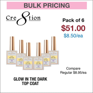 Cre8tion Glow in the Dark Top Coat 0.5oz 02 - C8 Nail SupplyCre8tion0916-3689