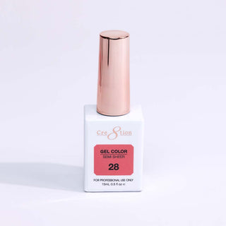 Cre8tion Hema Free Semi - Sheer Collection 0.5oz - Coral Color - C8 Nail SupplyCre8tion